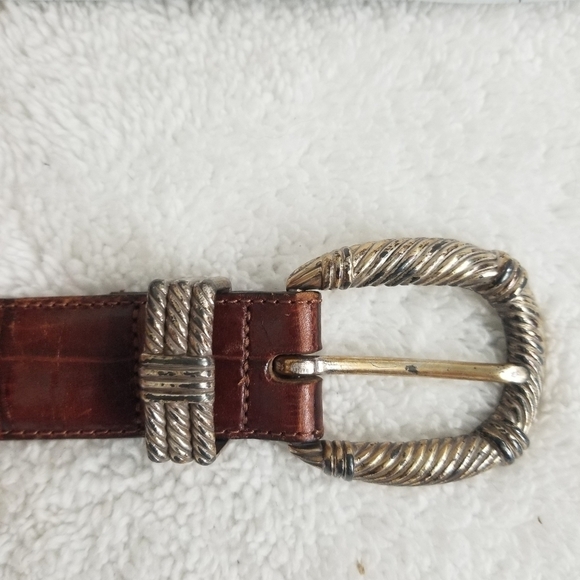 Vintage Brighton Croc Embossed leather belt - Picture 2 of 6